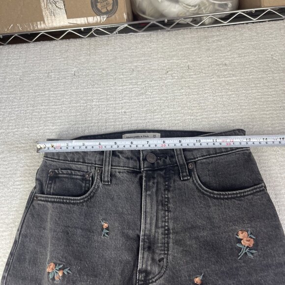 Abercrombie & Fitch Black Floral Embroidered Jeans - Picture 11 of 16